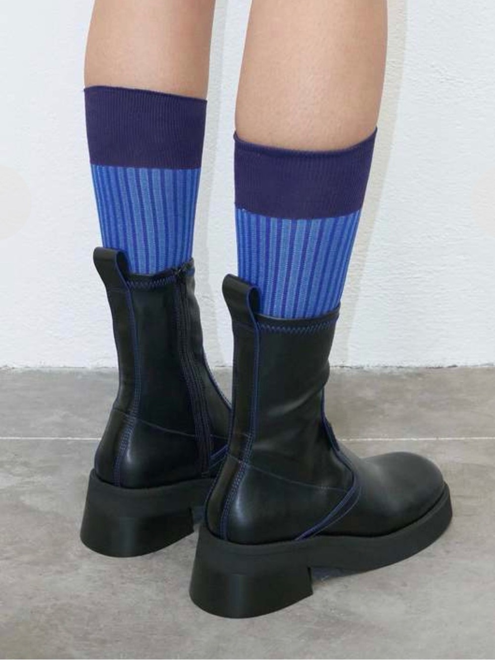 E8 by Miista Oliana in Raven - Black Blue Leather Boots – EU 39 - Picture 3 of 11